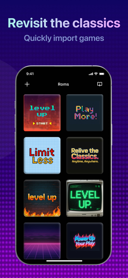 ROM library grid view