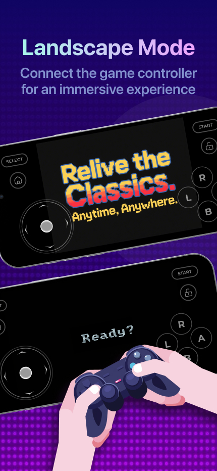 Landscape mode with controller UI